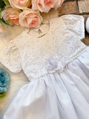 Vestido Marie Bebe Branco Flor