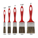 Kit 5 Pincel Trincha Simples Esmalte Sintético e Tinta Óleo