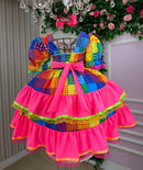 Vestido Junino Banana Club Luxo Rubia