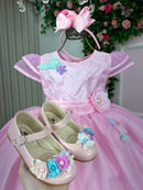 Vestido Marie Rosa Jardim Encantado Flores