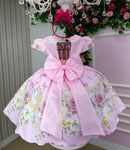Vestido Marie Jardim Encantado Borboleta Rosa