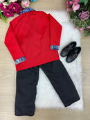 Conjunto Junino Princesa Belli Seu Zé Terno Vermelho