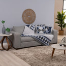 Kit Xale para Sofá Grécia 5 Peças 1,35m x 1,35m 60% Algodão / 40% Poliéster Jacquard com Franja Acompanha Almofadas Chei