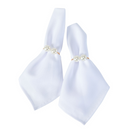 Kit 2 Anéis Para Guardanapos Pérola 4cm x 3cm Argola Metal