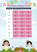Vestido Marie Junino Luxo Arraia da Docura
