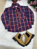 Camisa Xadrez Junina Magno Azul