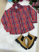 Camisa Xadrez Junina Moises Vermelho