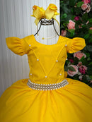 Vestido Ysa Kids Ariane Longo Amarelo Gema