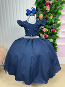 Vestido Ysa Kids Ariane Longo Azul Marinho