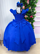 Vestido Ysa Kids Ariane Longo Azul Royal