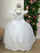 Vestido Ysa Kids Ariane Longo Branco