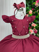 Vestido Ysa Kids Ariane Longo Marsala