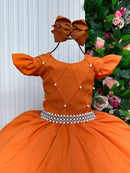 Vestido Ysa Kids Ariane Longo Terracota