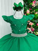 Vestido Ysa Kids Ariane Longo Verde Bandeira