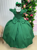 Vestido Ysa Kids Ariane Longo Verde Esmeralda