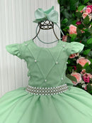 Vestido Ysa Kids Ariane Longo Verde Oliva