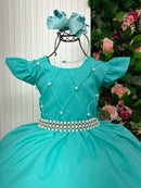 Vestido Ysa Kids Ariane Longo Verde Tifanny