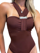 Body Feminino em Suplex Alça Cruzada com Fivela Luisa Ref. 1393
