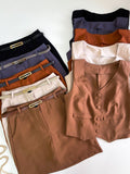 Short Saia em Alfaiataria Marrant com Cinto Ligia Ref. 1098