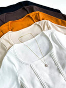 Cropped Feminino Manga Longa de Bico Naiara Ref.737