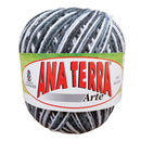Barbante Ana Terra Arte Preto/ Branco  200 Gr  Fio 6 - 220m