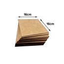 Kit com 80 Placas mdf lisa 3mm Tamanho 16X16CM