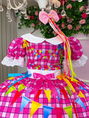 Vestido Junino Tematico Luxo Turma da Monica