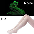 Meia Calça Glow Trama Arrastão Brilha no Escuro - Yaffa Lingerie