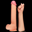 Pênis Realista com Veias Camada Dupla macio e Firme 12" - LOVETOY DUAL-LAYERED SILICONE NATURE COCK