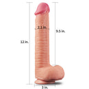 Pênis Realista com Veias Camada Dupla macio e Firme 12" - LOVETOY DUAL-LAYERED SILICONE NATURE COCK