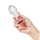 Plug Anal em Vidro com Pedra Colorida