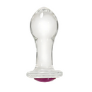 Plug Anal em Vidro com Pedra Colorida