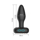Plug Anal Vibratório Com App Em Silicone Com Rotação 360°