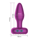 Plug Anal Vibratório Com App Em Silicone Com Rotação 360°