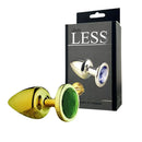 Plug Less em ABS Dourado com  Pedra Ornamental - HARD
