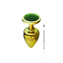 Plug Less em ABS Dourado com  Pedra Ornamental - HARD