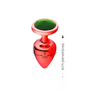 Plug Less em ABS Vermelho com  Pedra Ornamental - HARD