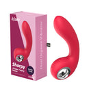 Vibrador Recarregável Ponto G com Estimulador Clitoriano e Alça Metalizada – KISSEN SHARPY
