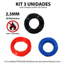 Kit 3 Cabo Eletrico Flexivel