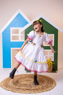 Vestido Junino Banana Club Luxo Noiva/Noivinha Branco