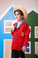 Conjunto Junino Princesa Belli Seu Zé Terno Vermelho