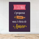 Placa Decorativa em MDF 21x30 | A COZINHA É PEQUENA ROLO