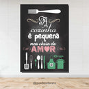 Placa Decorativa 21x30 | A COZINHA É PEQUENA TALHERES