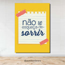 Placa Decorativa em MDF 21x30 | NÃO SE ESQUEÇA DE SORRIR