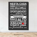 Placa Decorativa em MDF 21x30 | NESTA CASA SOMOS VERDADEIROS