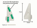 Numero 6 em abs porta sala casa vaga garagem 7 x 3 cm branco