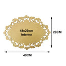 Kit 3 Molduras mdf Oval Colonial Tam:40x29cm Cod:kitplm005