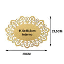 Kit 6 Molduras Oval Margarida Tam:30x21,5cm Cod:kitplm003