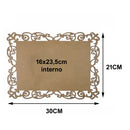 Kit 6 Molduras Ret. Arabescos Tam:30x21,5cm Cod:kitplm010