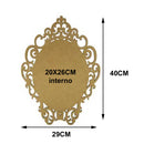 Kit com 3 Molduras mdf Oval Romana Tam:40x29cm Cod:kitplm008